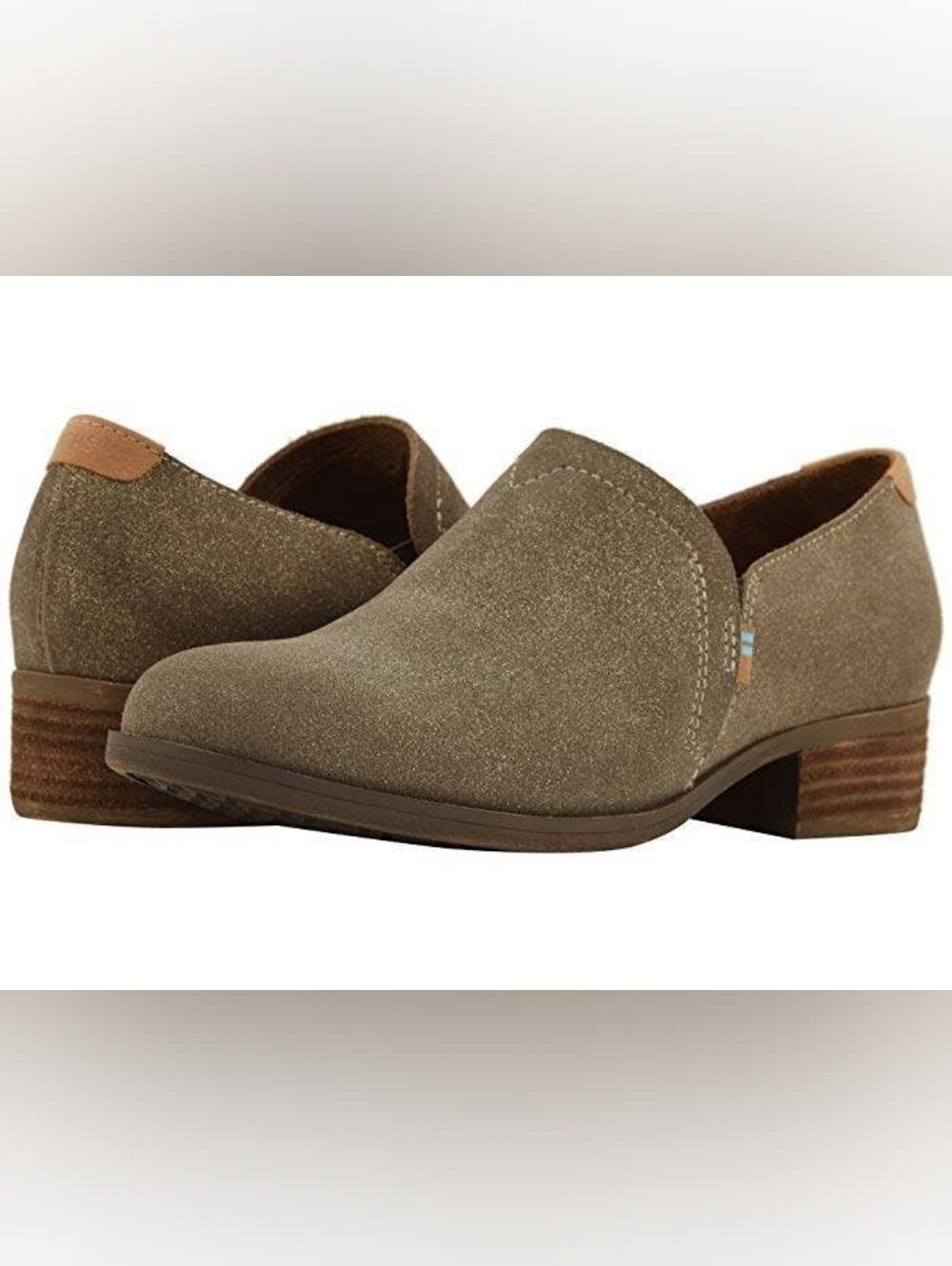 TOMS Taupe Suede Slip-On Booties Size 7